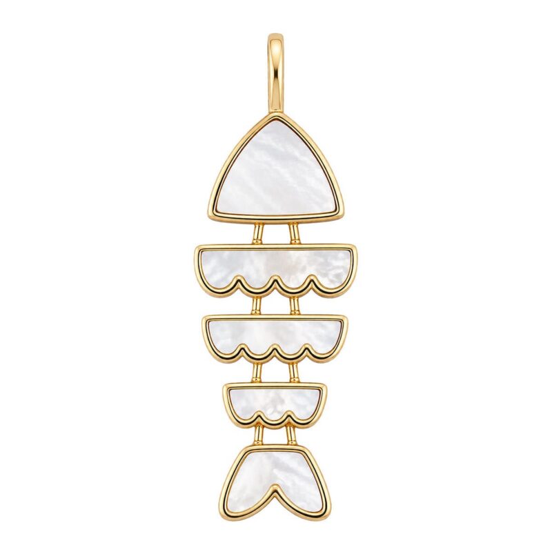Bonito Fish Charm in Mother of Pearl ASHA by Ashley McCormick