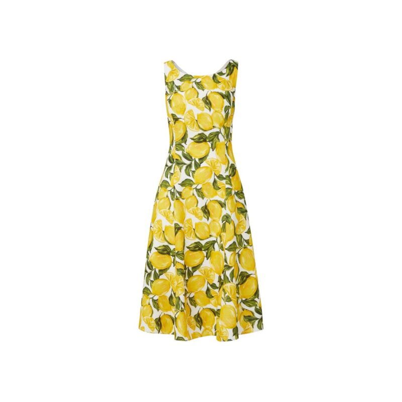 bonnie dress in lemon grove linen MAE NEW YORK