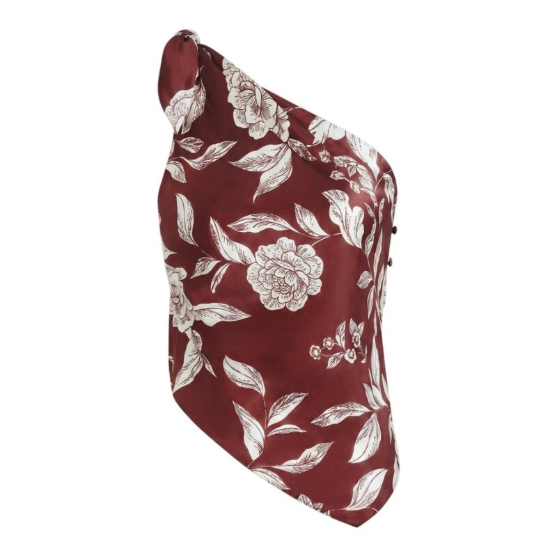 Brigid Top in Deep Redwood Multi Tanya Taylor