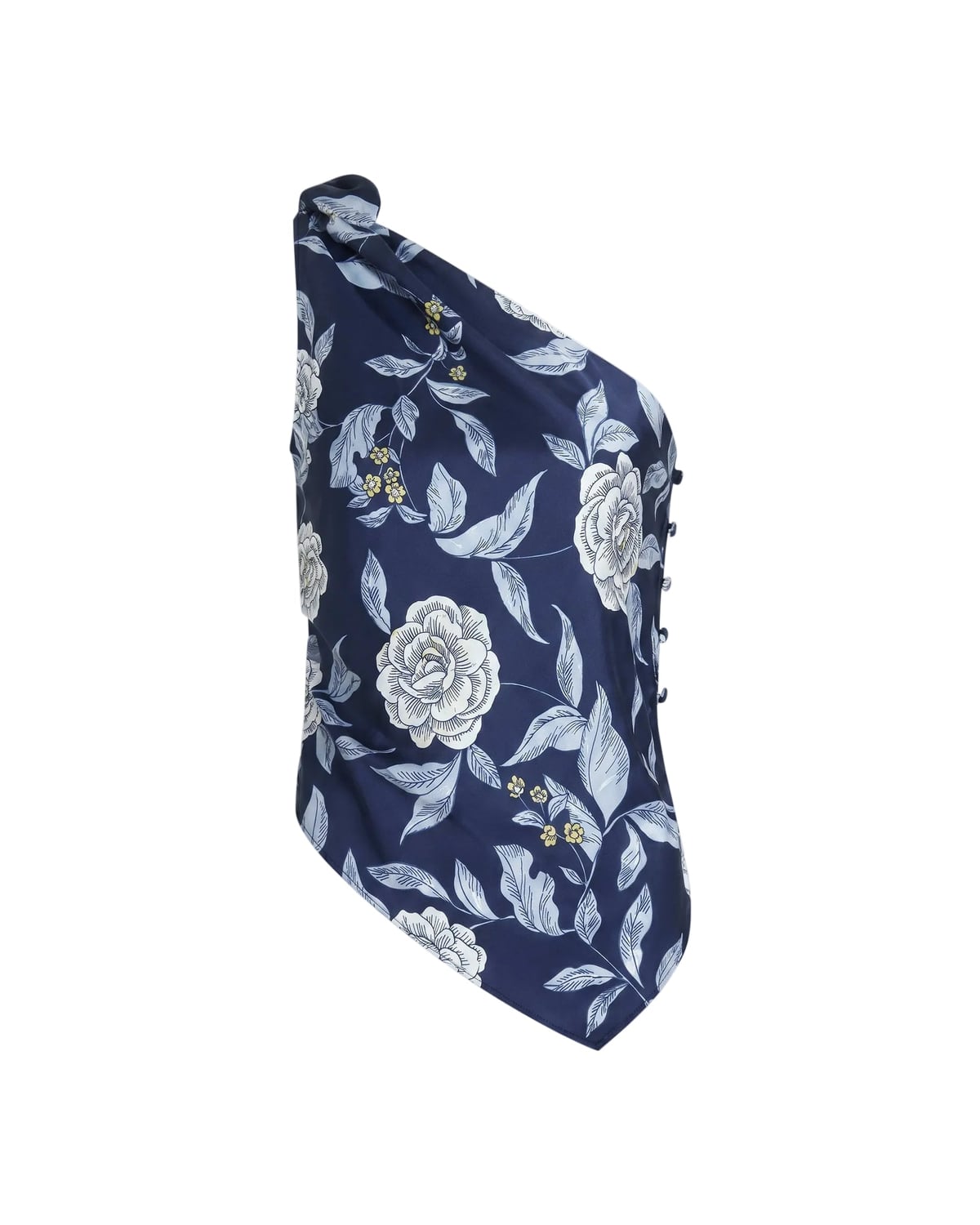 Brigid Top in Maritime Blue Multi Floral Tanya Taylor