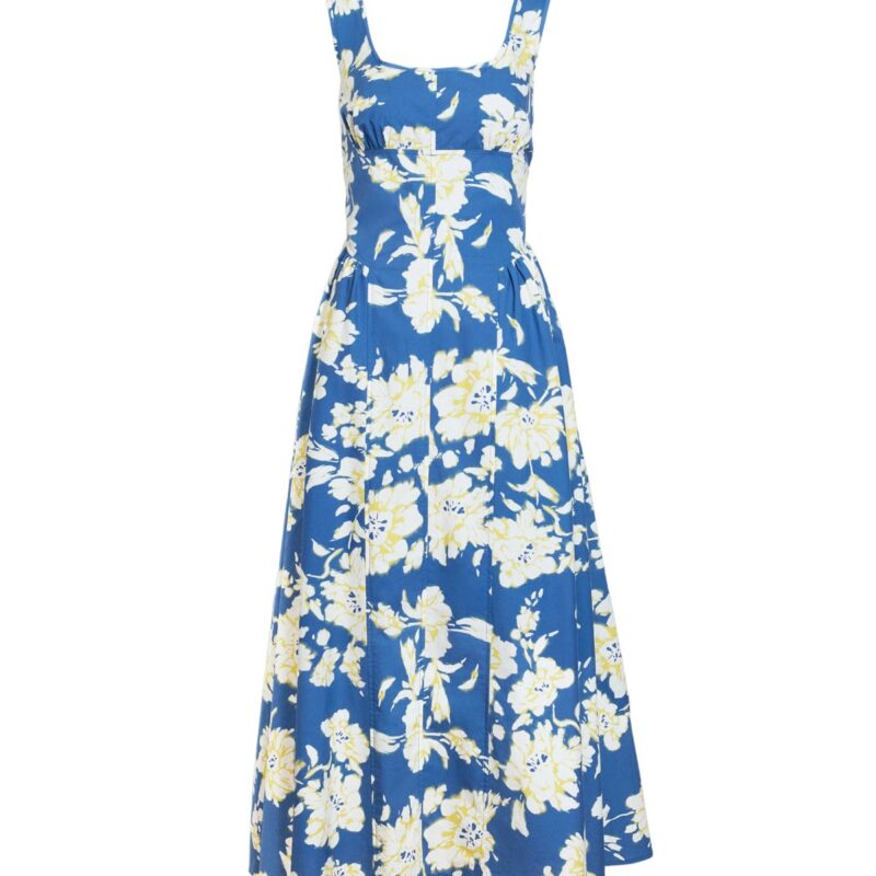 Cadence Dress in French Blue Multi Tanya Taylor