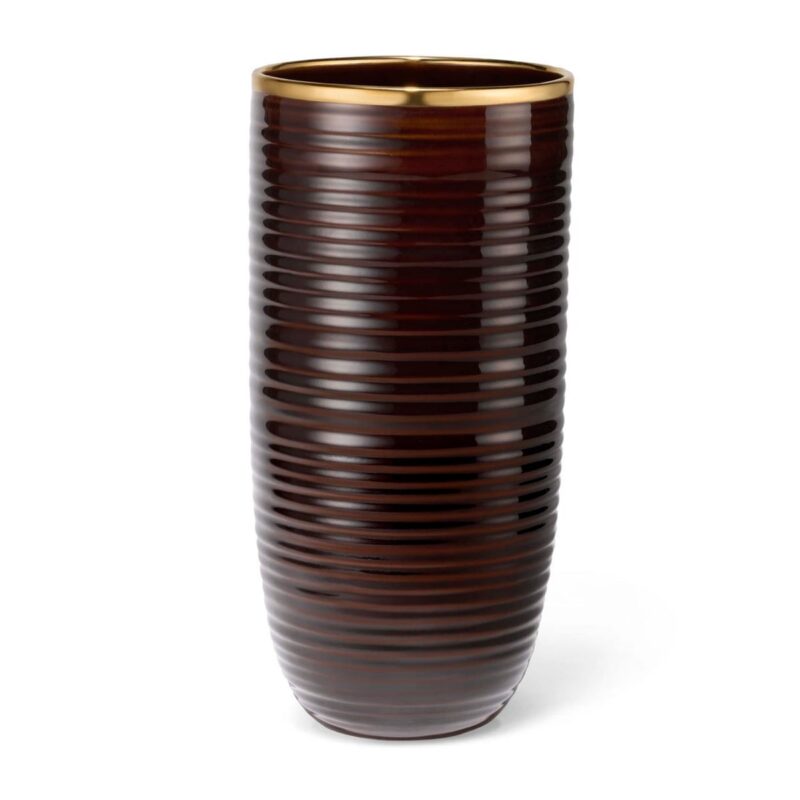 Calinda Tall Vase in Chocolate AERIN