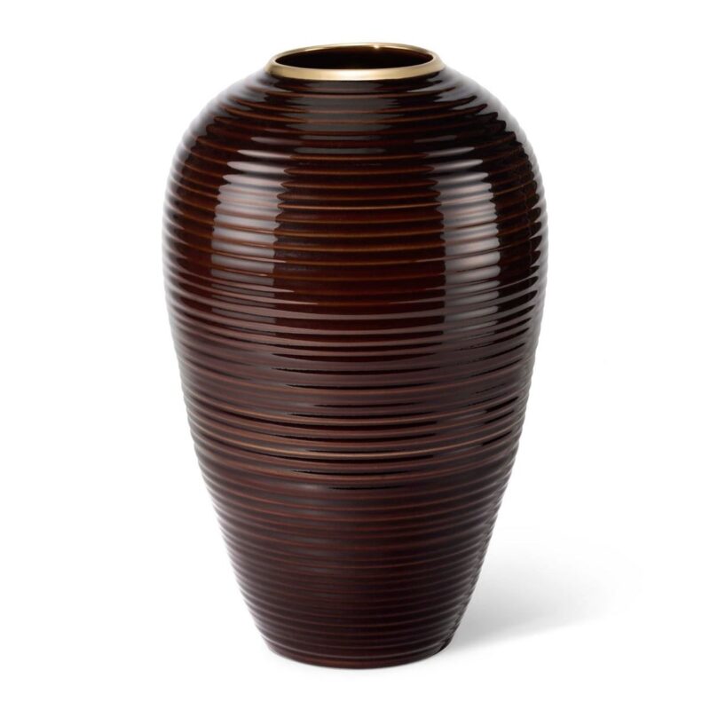 Calinda Tapered Vase in Chocolate AERIN