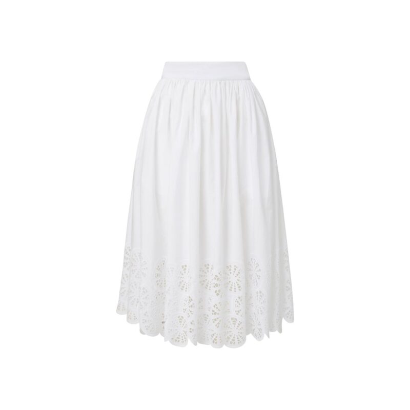 camille skirt in lemon slice embroidered cotton MAE NEW YORK