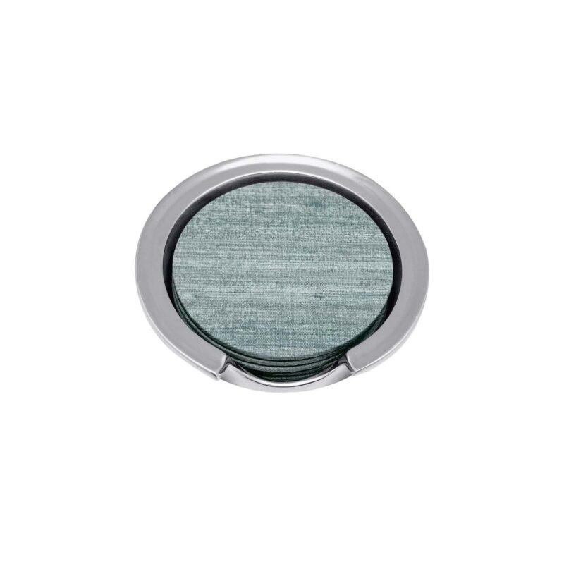 Capri Faux Grasscloth Signature Coaster, Set of 2 Mariposa