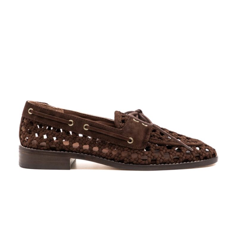 Carla Chocolate Suede Loafer Andrea Gomez