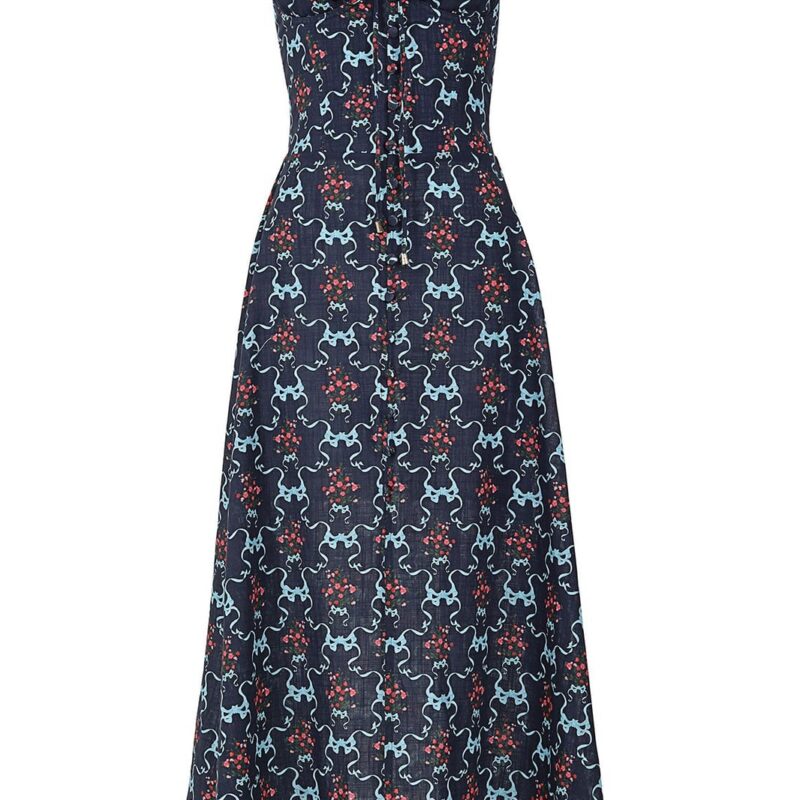 Carola Dress in Cherish Agua Bendita