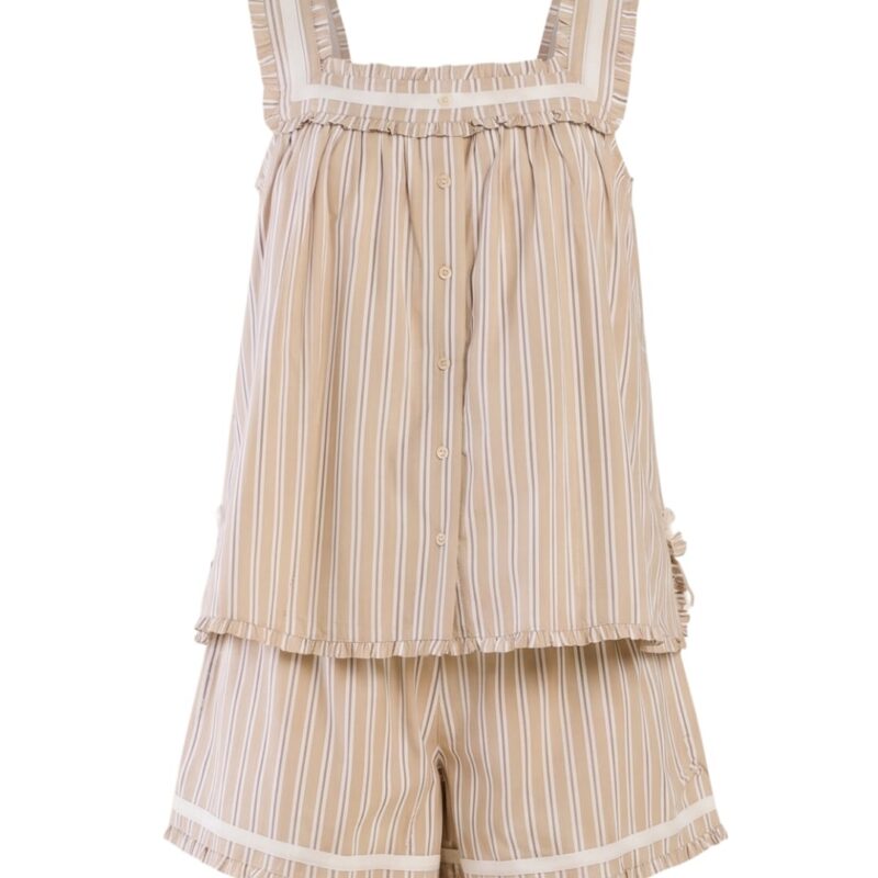 Caroline Short Set x Sadie Loving in Sand Stripe EDDY