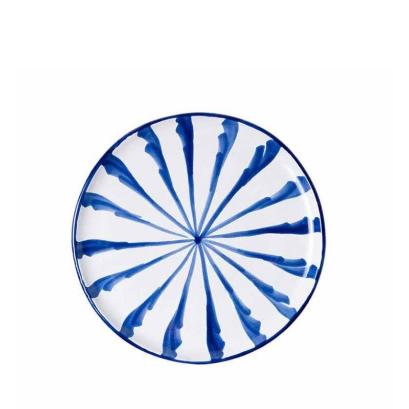 Casa Azul Salad Plate with Candy Cane Stripes Pomelo Casa