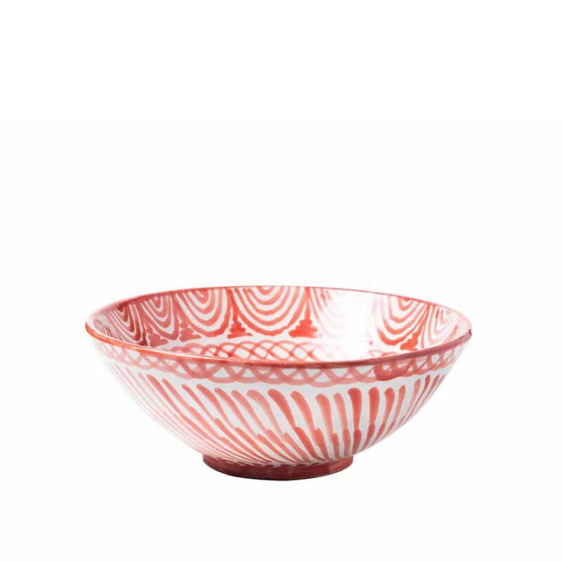 Casa Coral Large Bowl with Hand-Painted Designs Pomelo Casa