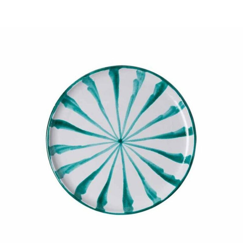 Casa Verde Salad Plate with Candy Cane Stripes Pomelo Casa