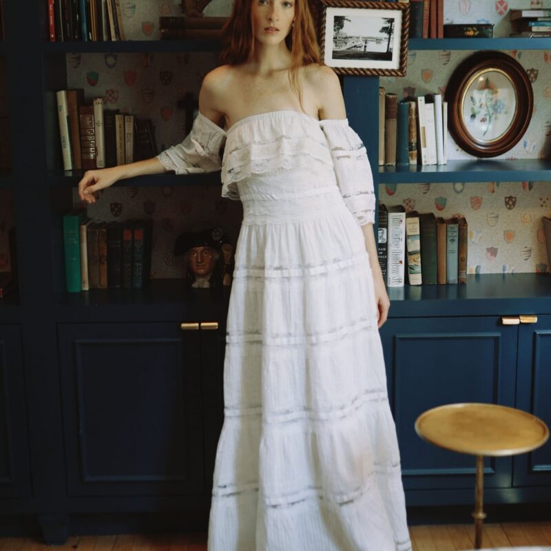 Celeste Dress in White Lace Louise New York