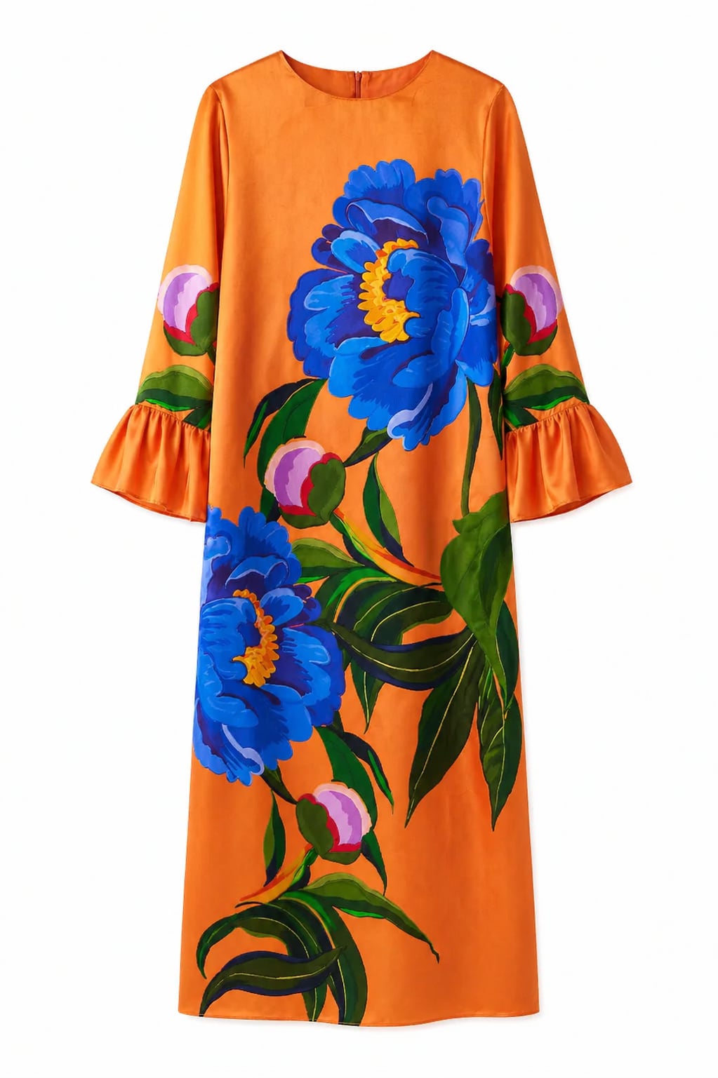 Celeste Satin Dress in Floral Borgo de Nor