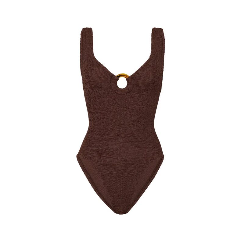 Celine One-Piece in Metallic Chocolate Hunza G