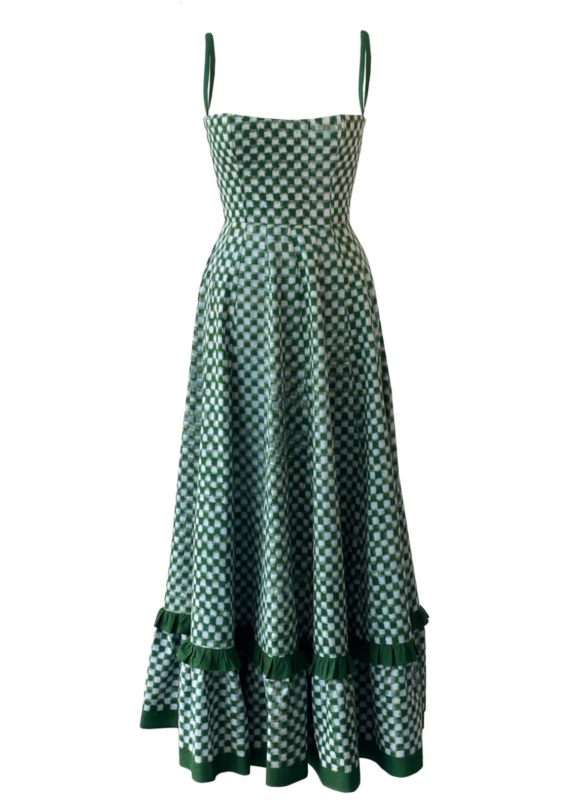 Checkmate Dress in Green De Castro