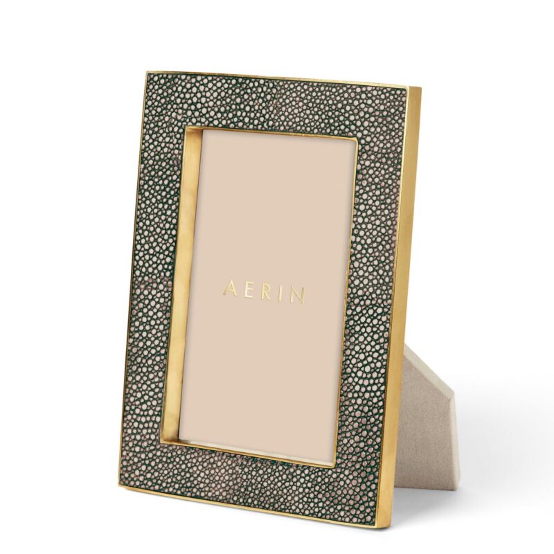Classic Shagreen Frame, Chocolate AERIN