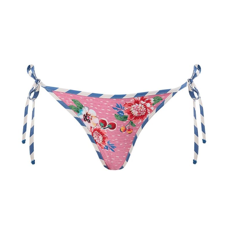 Clemente Bikini Bottom in Pink Agua Bendita