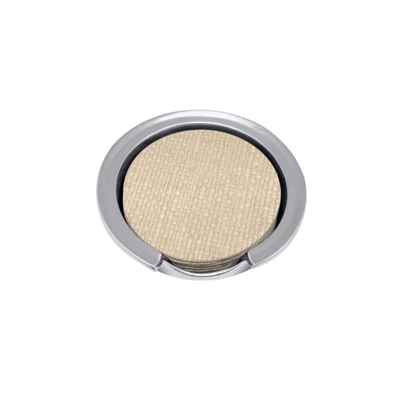 Coconut Grove Faux Grasscloth Signature Coaster, Set of 2 Mariposa