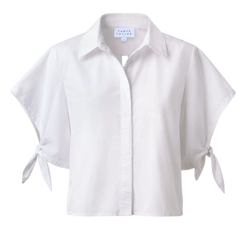 Corinna Top in Optic White Tanya Taylor