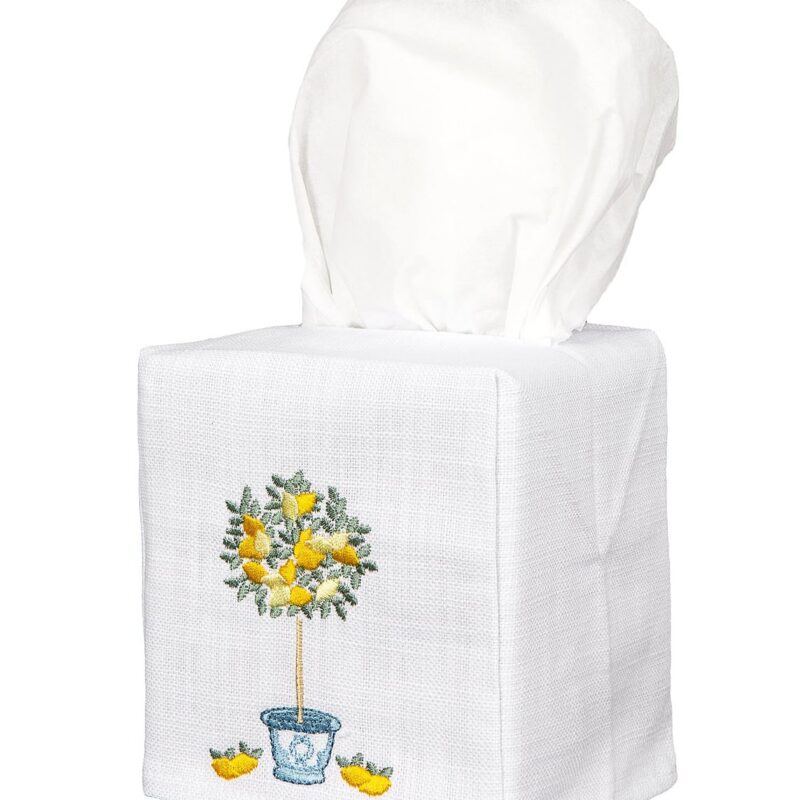 Cotton Tissue Box Cover Jacaranda Living
