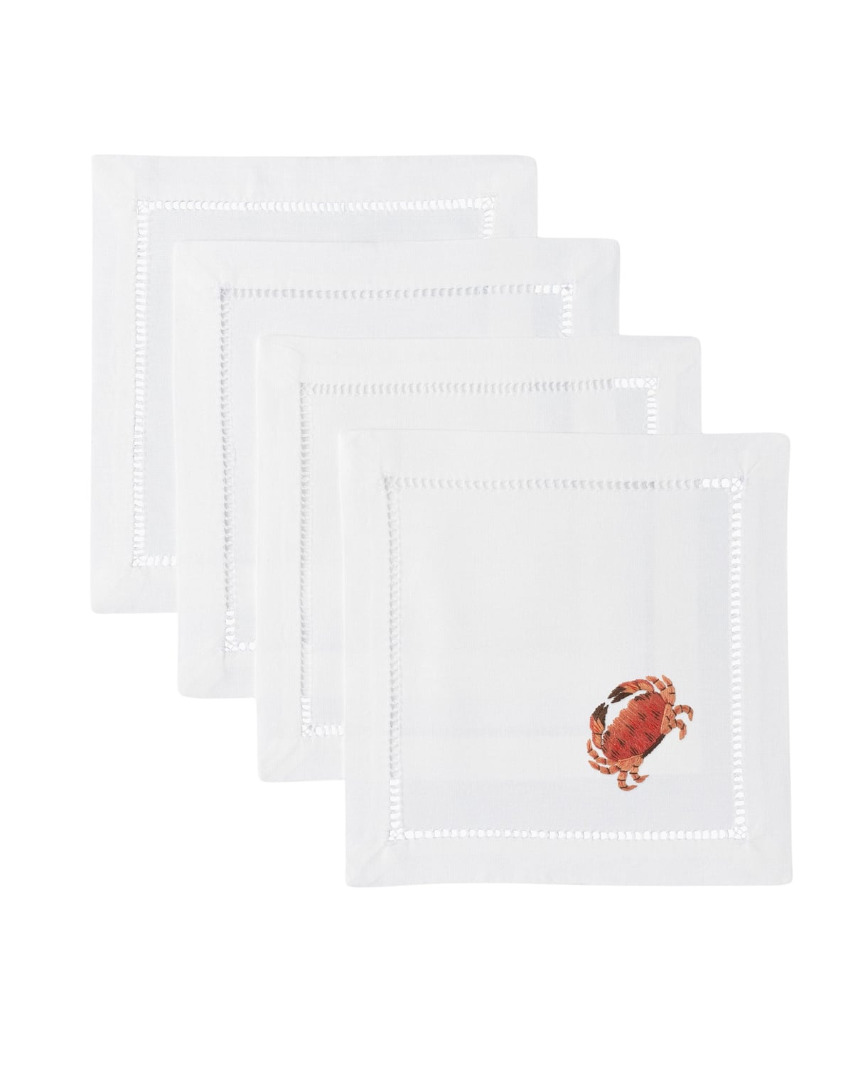 Crab Modern Cocktail Napkin Set Henry Handwork
