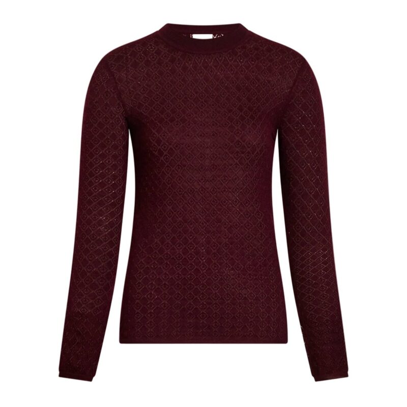 Crew Neck Kayden Knit in Blackberry Tanya Taylor