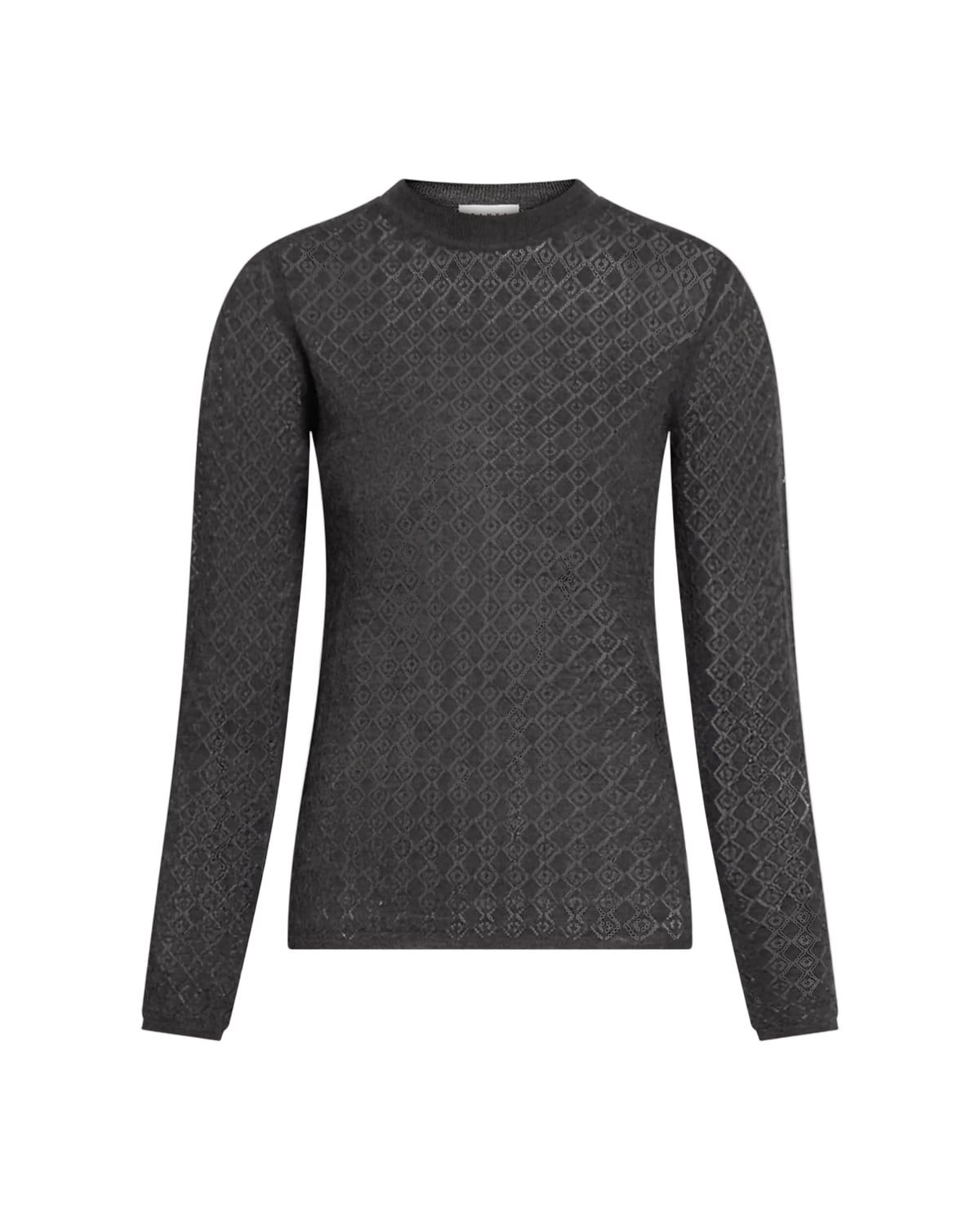 Crew Neck Kayden Knit in Dark Heather Gray Tanya Taylor