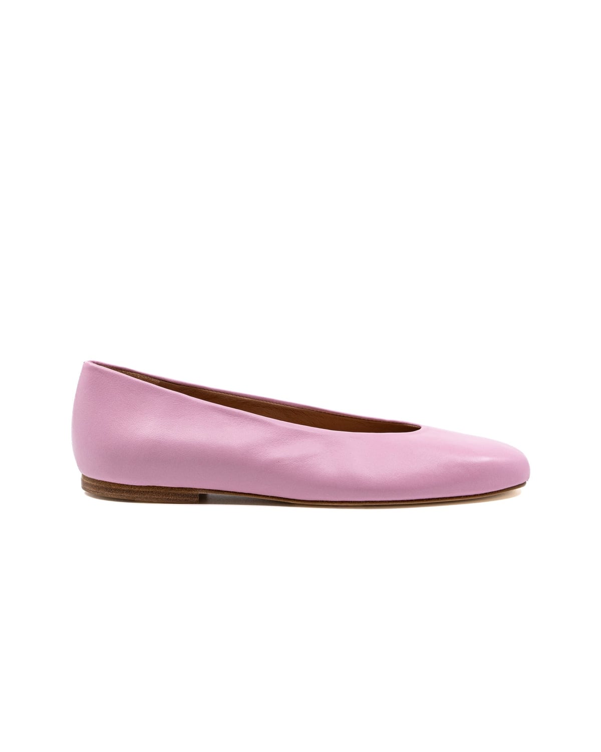 Dalia Pink Leather Ballerina Andrea Gomez