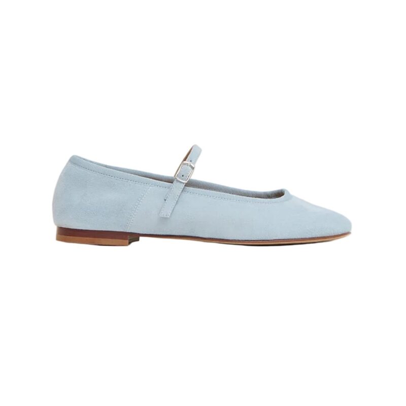 Dance Mary Jane in Baby Blue Suede Mansur Gavriel