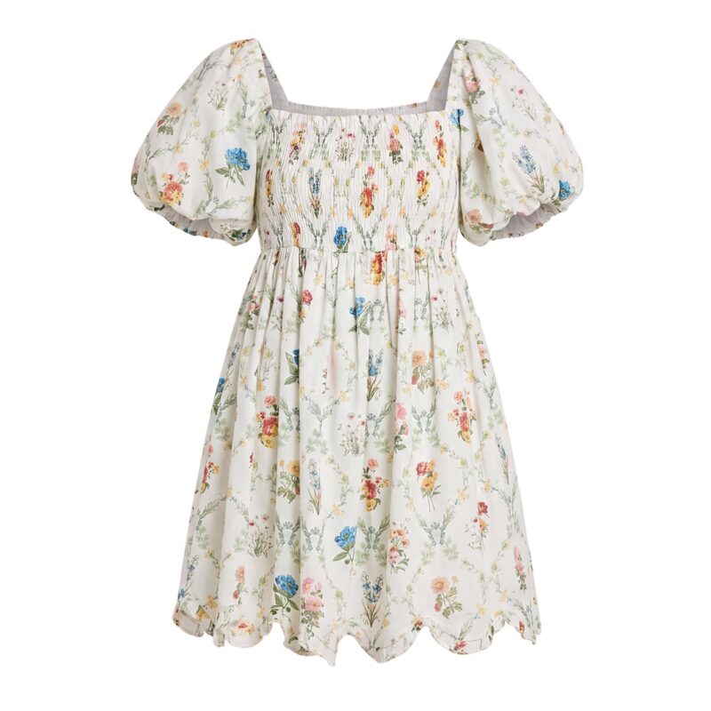 Dawn Mini Dress x Sadie Loving in Blanc Bouquet EDDY