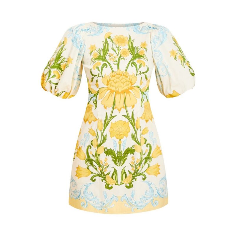 Donovan Mini Dress in Lemon Verbena Mestiza New York
