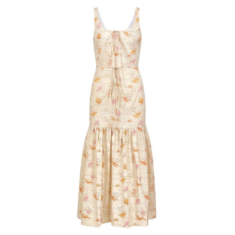 Double Drawstring Dress in Warm Shell Coco Shop
