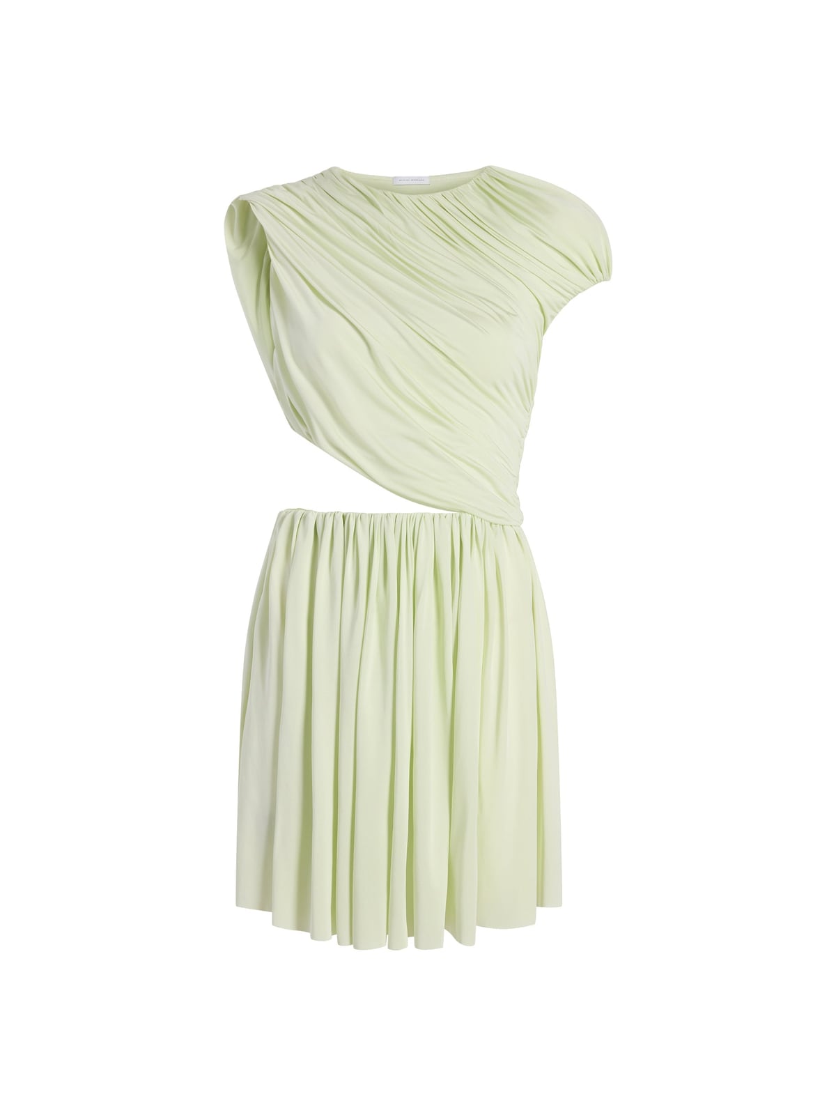 Draped Jersey Mini Dress in Hemlock Marina Moscone