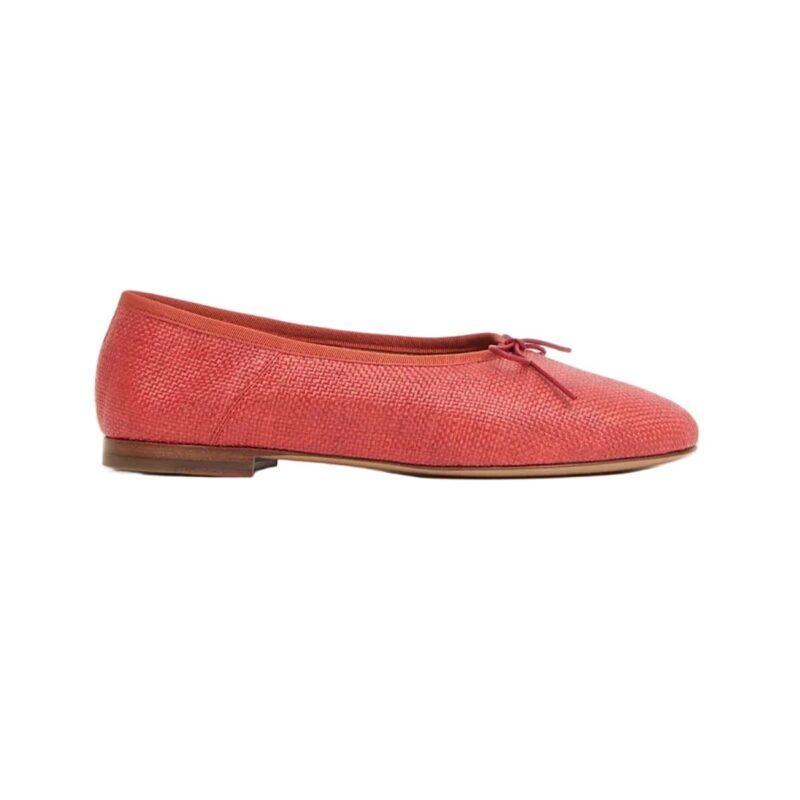 Dream Ballerina in Pomodoro Smooth Raffia Mansur Gavriel