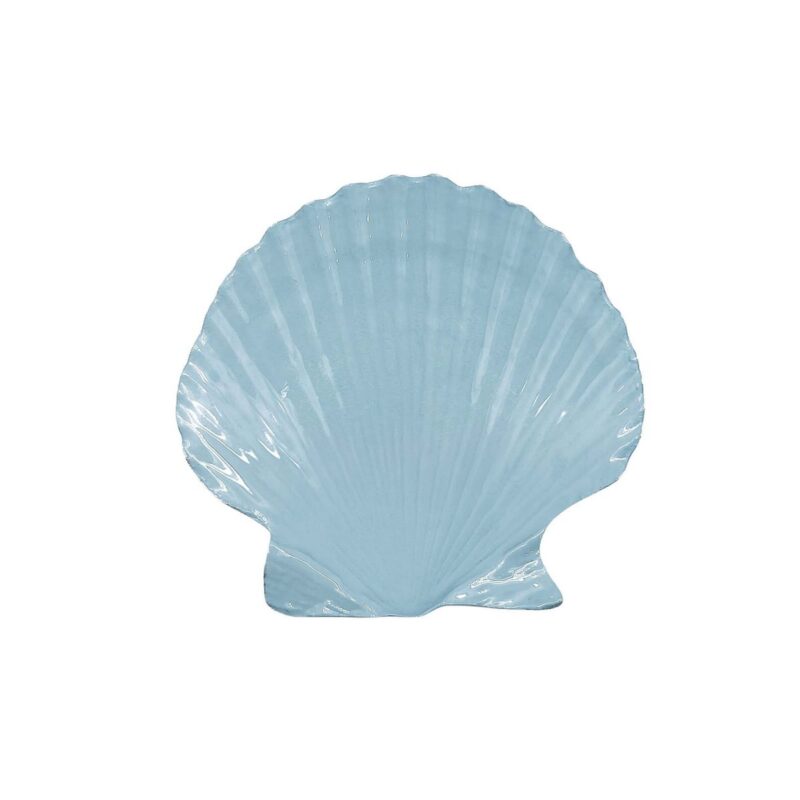 Dusty Blue Scallop Trinket Dish Mariposa