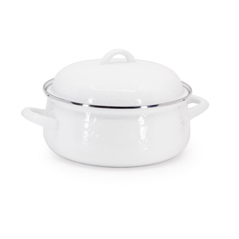 Dutch Oven in Solid White Golden Rabbit