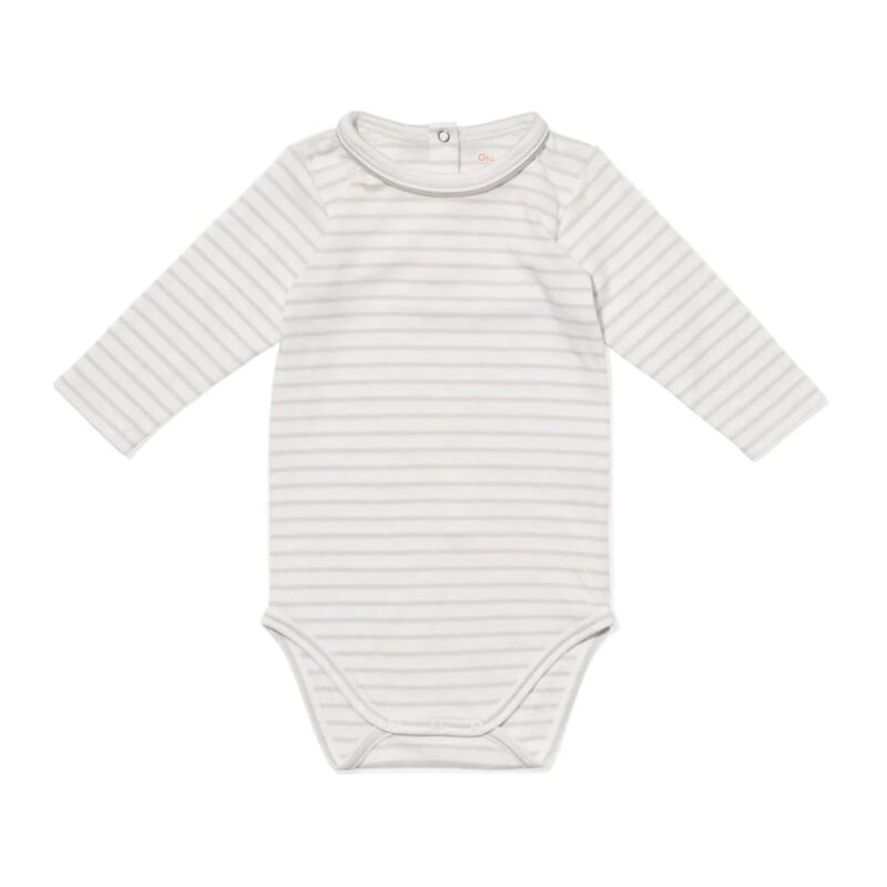 Edward One-piece in Cloud Mini Stripe Oso & Me