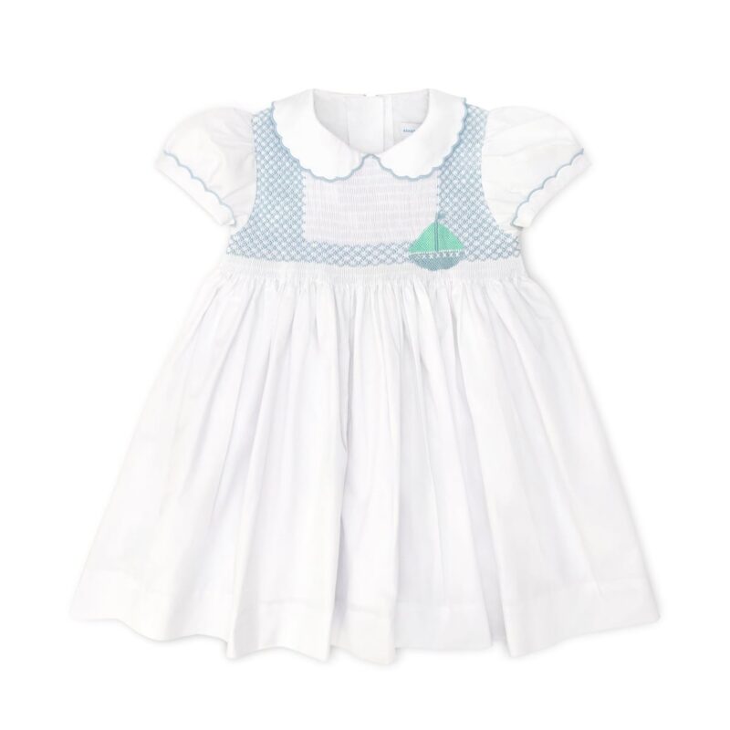 Eloise Dress in Smocked Sailboats Henry Duvall