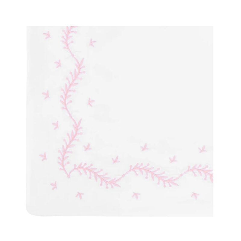 Embroidered Crib Sheet in Blush Little English