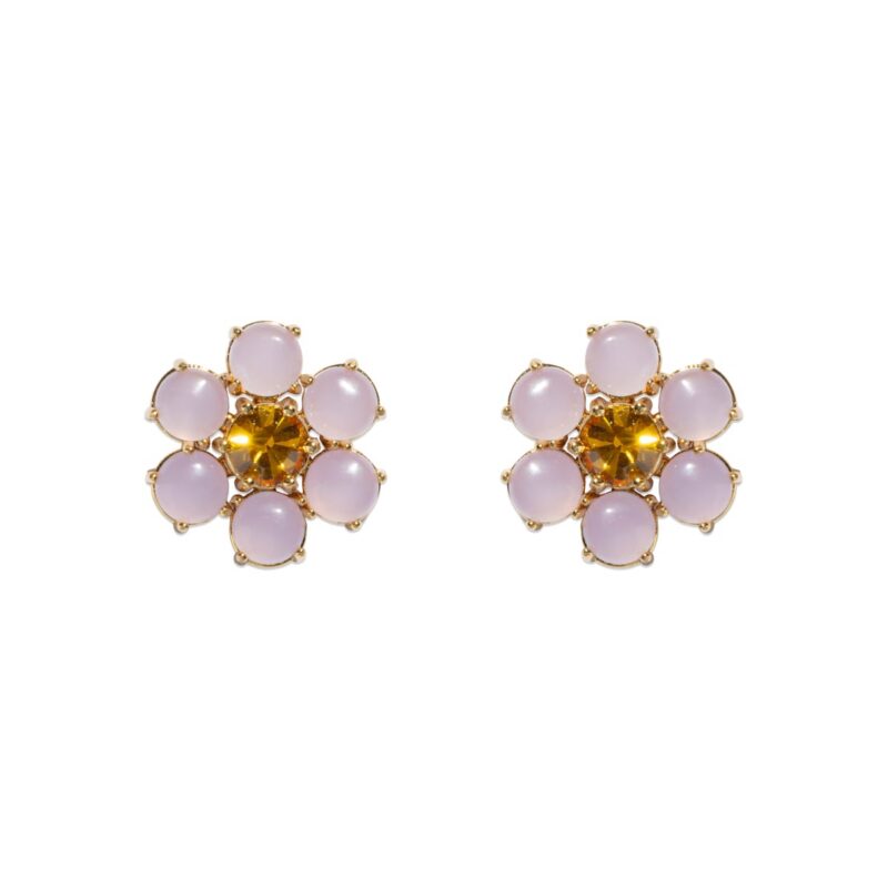 Emeline Flower Studs in Lavender Loren Hope
