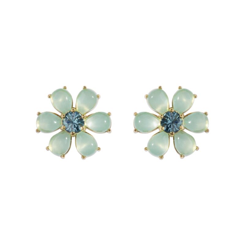 Emeline Flower Studs in Mint Loren Hope