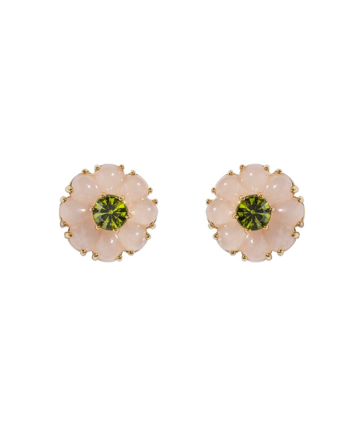 Emeline Flower Studs in Rose Quartz Loren Hope