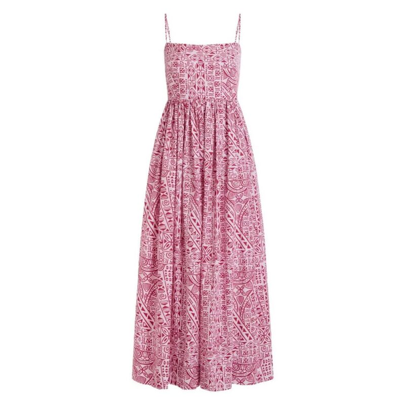 Emerson Dress in Pink Island Geometric Coco Shop