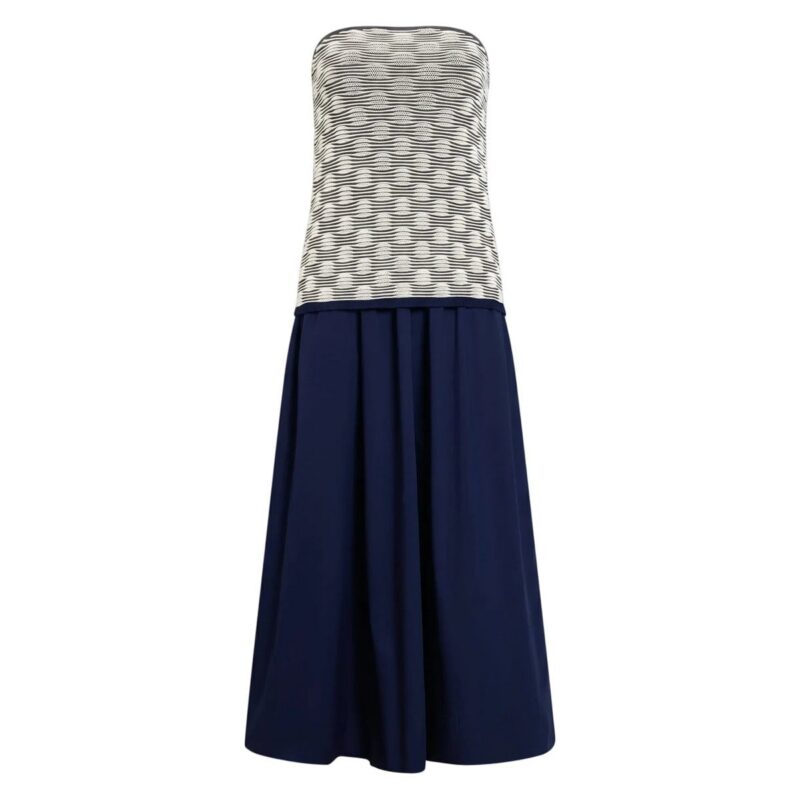 Erika Dress in Maritime Blue Multi Tanya Taylor