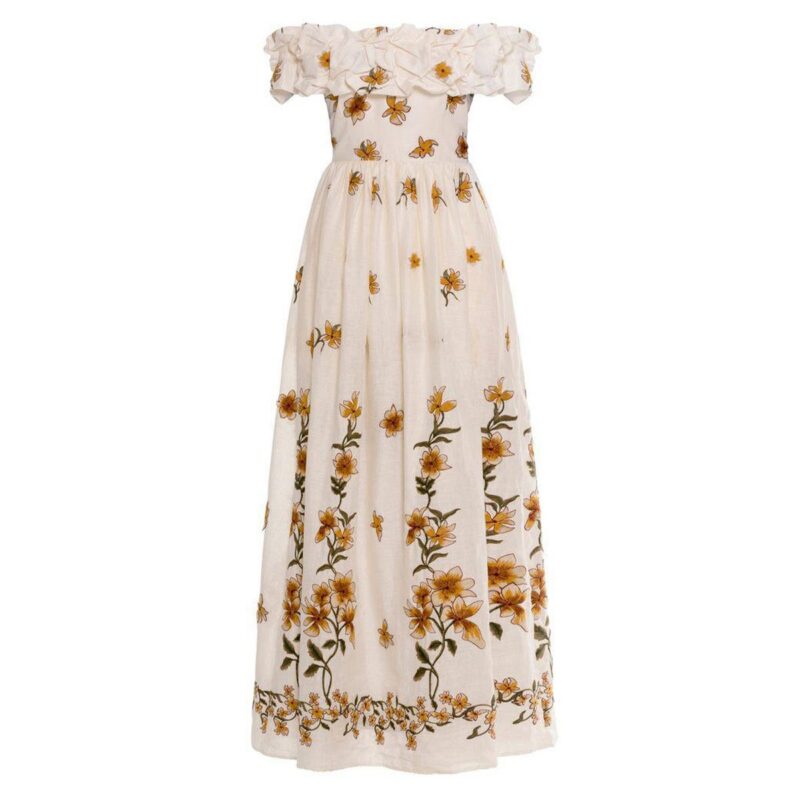 Espliego Promesa Maxi Dress Agua by Agua Bendita