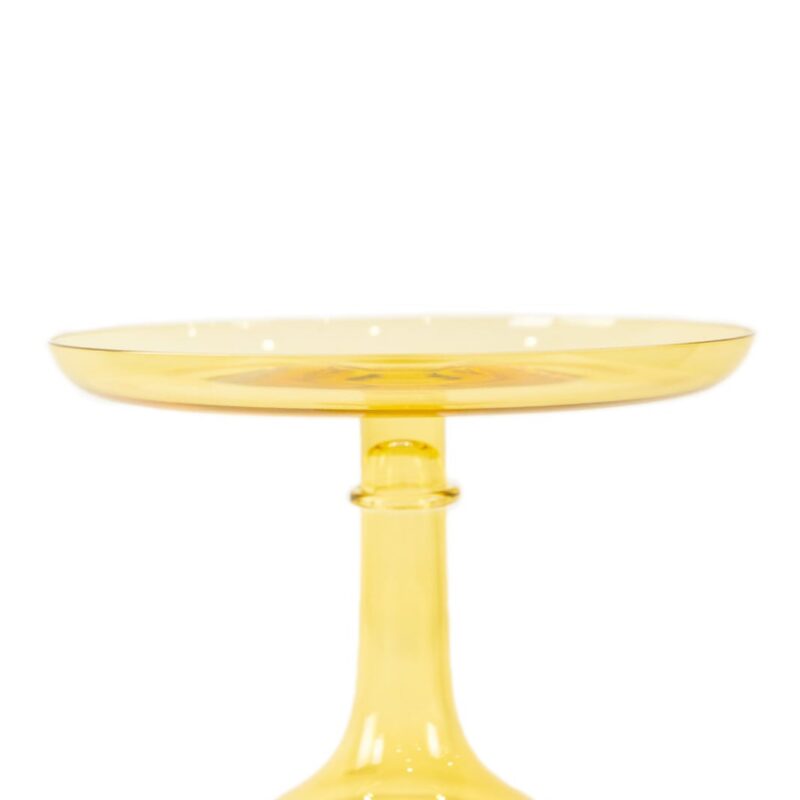 Estelle Cake Stand Yellow Estelle Colored Glass