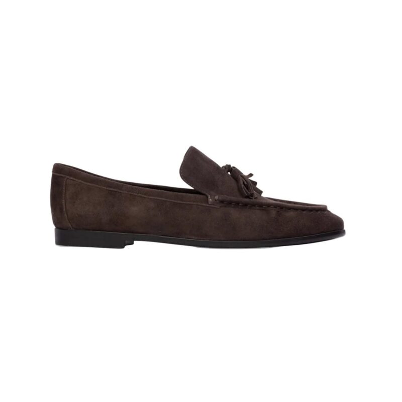 Finn Loafer in Hot Fudge Suede Black Suede Studio