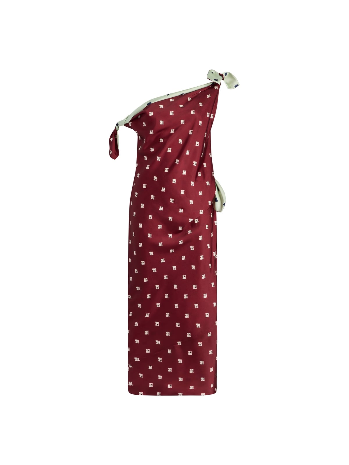 Floral Tabard Tie Dress in Ecru Floral Marina Moscone