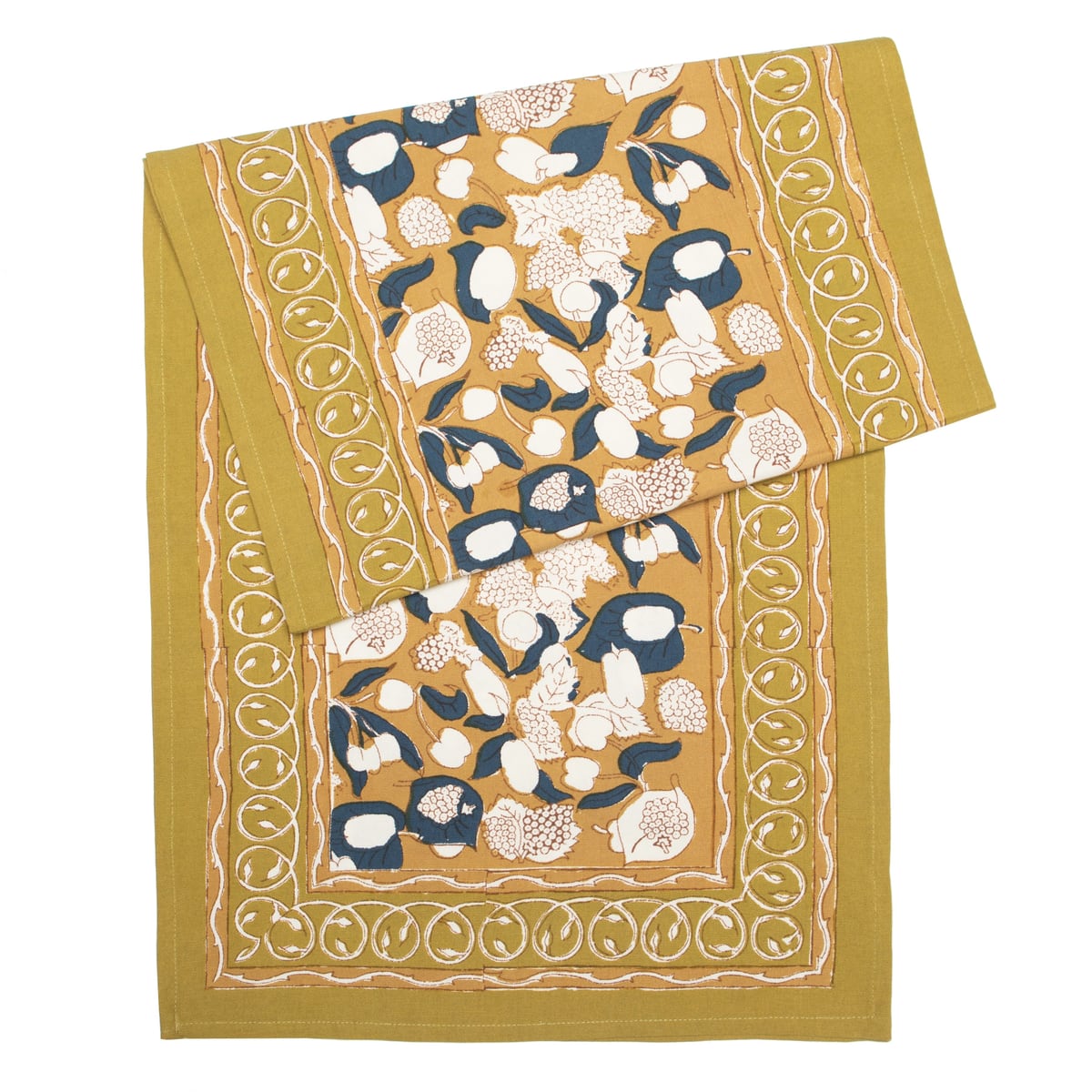Forest Harvest Runner Mustard & Blue Couleur Nature