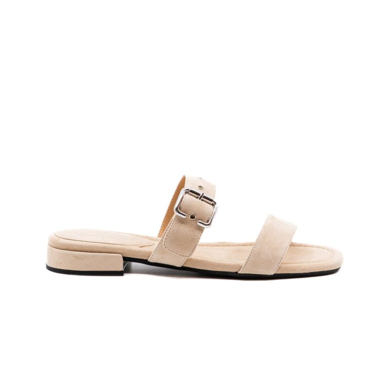 Frida Beige Suede Sandal Andrea Gomez